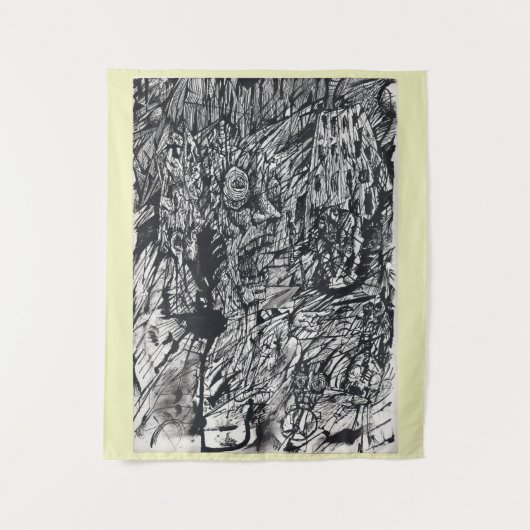 Felicityからの追放、インクスケッチ タペストリー (正面)