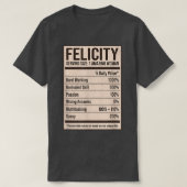 Felicity Nutrition Facts Name Nickname Alias Title Tシャツ (デザイン正面)