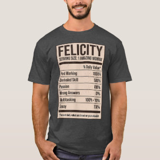 Felicity Nutrition Facts Name Nickname Alias Title Tシャツ