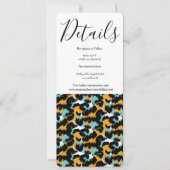 Felineスプラッシュアニマルプリント結婚ズ 招待状 (正面)