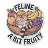 Feline a Bit Fruity - Cozy Cat シール (正面)