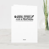 Feline and Floral | Happy Birthday カード (裏面)