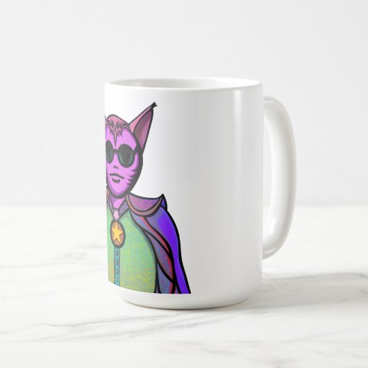 Feline character コーヒーマグカップ (正面右)