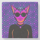 Feline character ストーンコースター (正面)