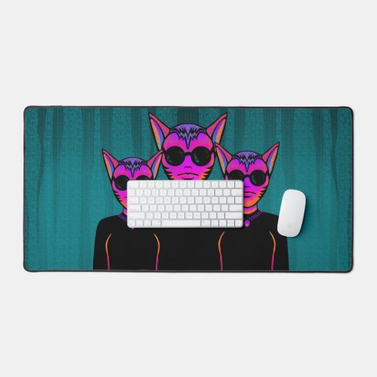 Feline Character デスクマット (キーボード&マウス)