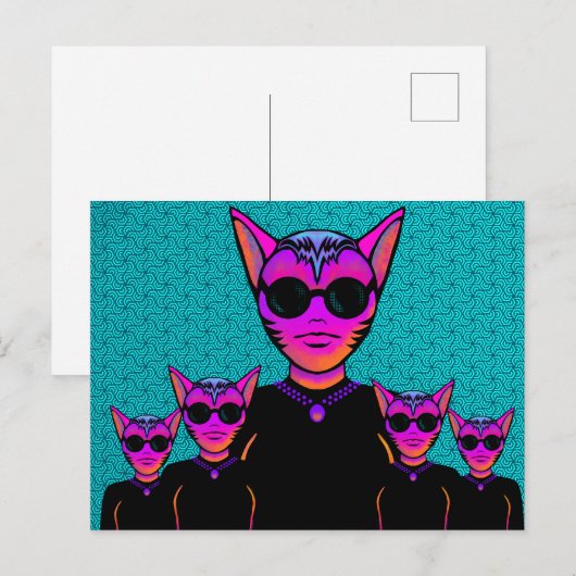 Feline character ポストカード (正面/裏面)