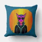 Feline Character in triplicate クッション (正面)