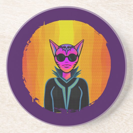 Feline Character in triplicate コースター (正面)