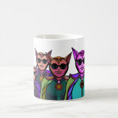 Feline Creatures Design Pickleball Paddle コーヒーマグカップ (中央)