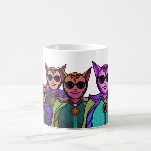 Feline Creatures Design Pickleball Paddle コーヒーマグカップ (中央)