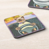 「Feline Driver」かわいい写真。買今 コースター (左側)