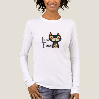 Feline Finesse – Modern Cat Graphic Design トライブレンドＴシャツ
