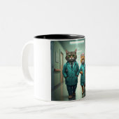 Feline First Responders Two-Tone Mug ツートーンマグカップ (正面左)