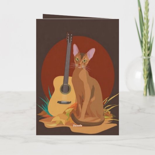 Feline & Folk Music Greeting Card カード (裏面)