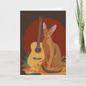 Feline & Folk Music Greeting Card カード (正面)