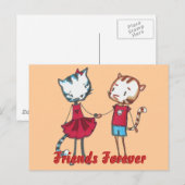Feline Friendsはがき ポストカード (正面/裏面)