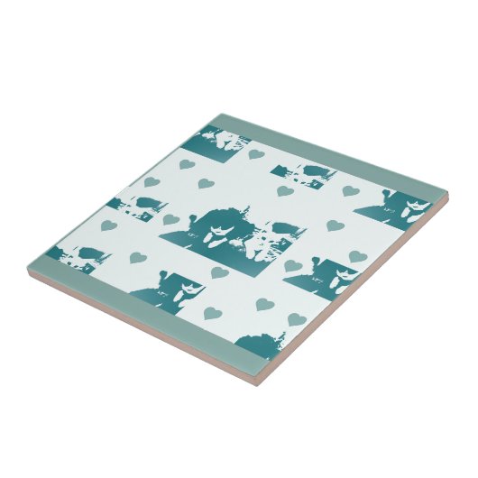 Feline Friends. Adorable Kitten Duo. タイル (側面)