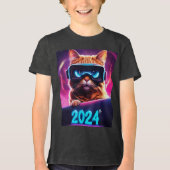Feline Future: 2024 VR Vision Tシャツ (正面)