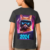 Feline Future: 2024 VR Vision Tシャツ (裏面)