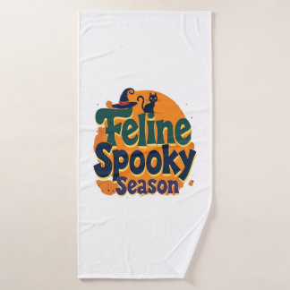 Feline Spooky Season バスタオル