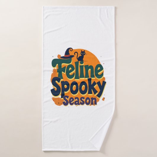 Feline Spooky Season バスタオル (バスタオル)