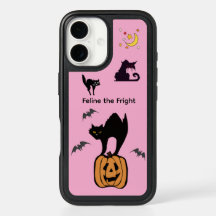Feline the Fright 猫のハロウィン ピンク OtterBox カバー