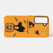 Feline the Fright Halloween Cat Orange Galaxy Case Samsung Galaxyケース (裏面横)
