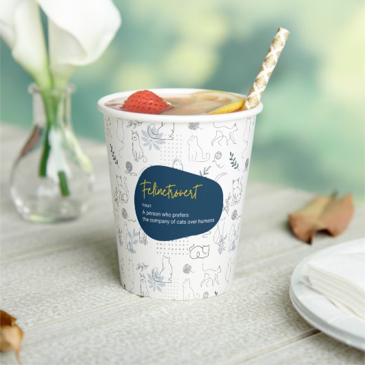 Felinetrovertの猫好き 紙コップ (インサイチュ)