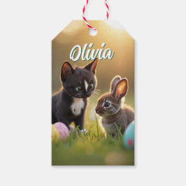 Felini & Fluffy:2人の友人の復活祭の物語 ギフトタグ