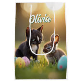 Felini & Fluffy:2人の友人の復活祭の物語 ミディアムペーパーバッグ (裏面)