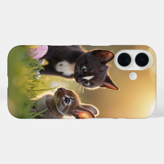 Felini & Fluffy:2人の友人の復活祭の物語 Case-Mate iPhoneケース (裏面 (横))