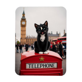 Felini on the Red Phone Booth: A London Adventure マグネット