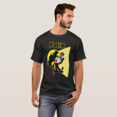 Felix黒猫マンガのトップハット Tシャツ (正面フル)