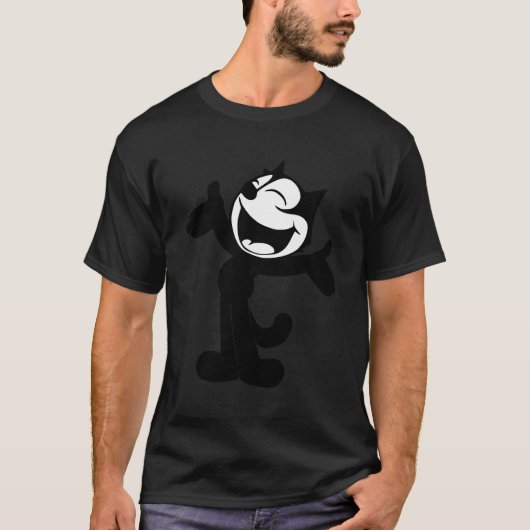 Felix Cartoon笑う猫かわいい Tシャツ (正面)