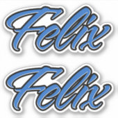 Felix Name blue Aufkleber Sticker Stickerset シール (正面)