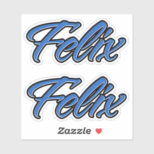 Felix Name blue Aufkleber Sticker Stickerset シール (シート)
