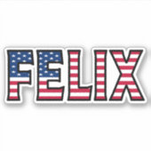 Felix Name Vorname USA Sticker Stickerset シール (正面)