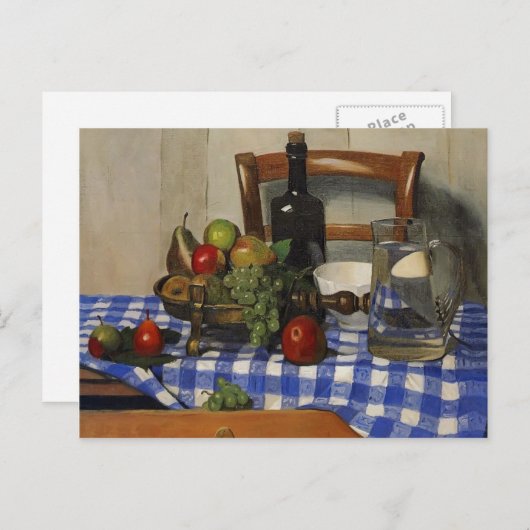 Felix Vallotton - Still Life with Blue Tableloth ポストカード (正面/裏面)