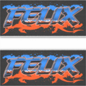 Felix Vorname Name Graffiti Aufkleber Sticker シール (正面)