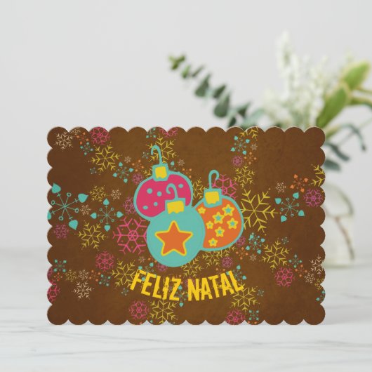 Felizの出生のオーナメントの休日カード シーズンカード (スタンド正面)