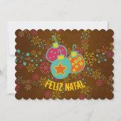 Felizの出生のオーナメントの休日カード シーズンカード (正面)