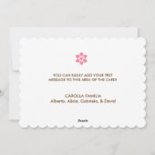 Felizの出生のオーナメントの休日カード シーズンカード (裏面)