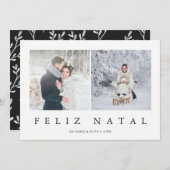Felizの出生のポルトガルのモダンなクリスマス2の写真 シーズンカード (正面/裏面)