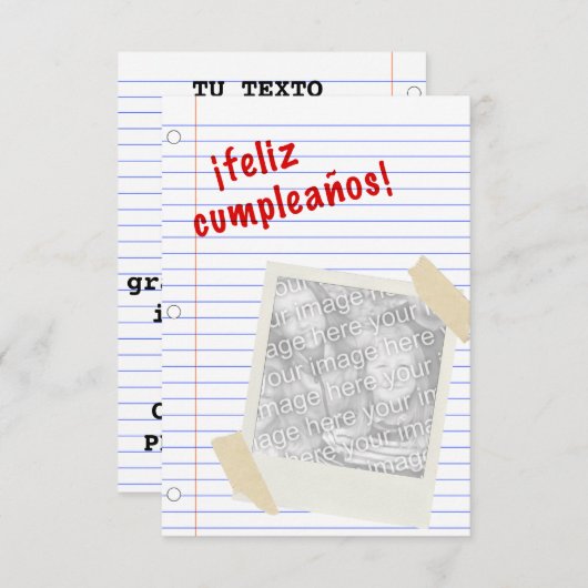 felizのcumpleanos 招待状 (正面/裏面)