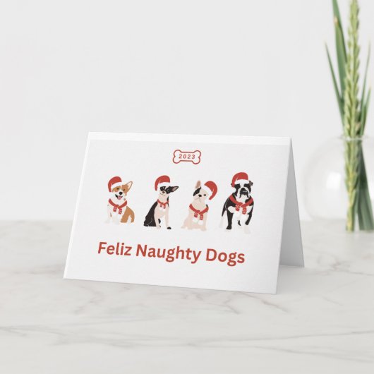 Feliz いけな Dogs Greeting Card サンキューカード (正面)