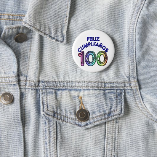 Feliz 100th Cumpleaños 缶バッジ (インサイチュ)