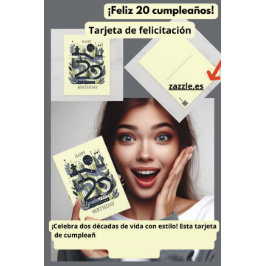  ¡Feliz 20 cumpleaños! ポストカード
