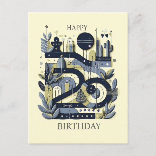  ¡Feliz 20 cumpleaños! ポストカード (正面)