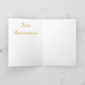 "Feliz Aniversario"の挨拶状 カード (内部)