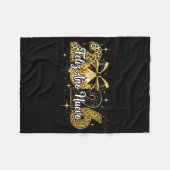 Feliz Año Nuevo 2026 Disco Ball Happy New Year  フリースブランケット (正面(横))